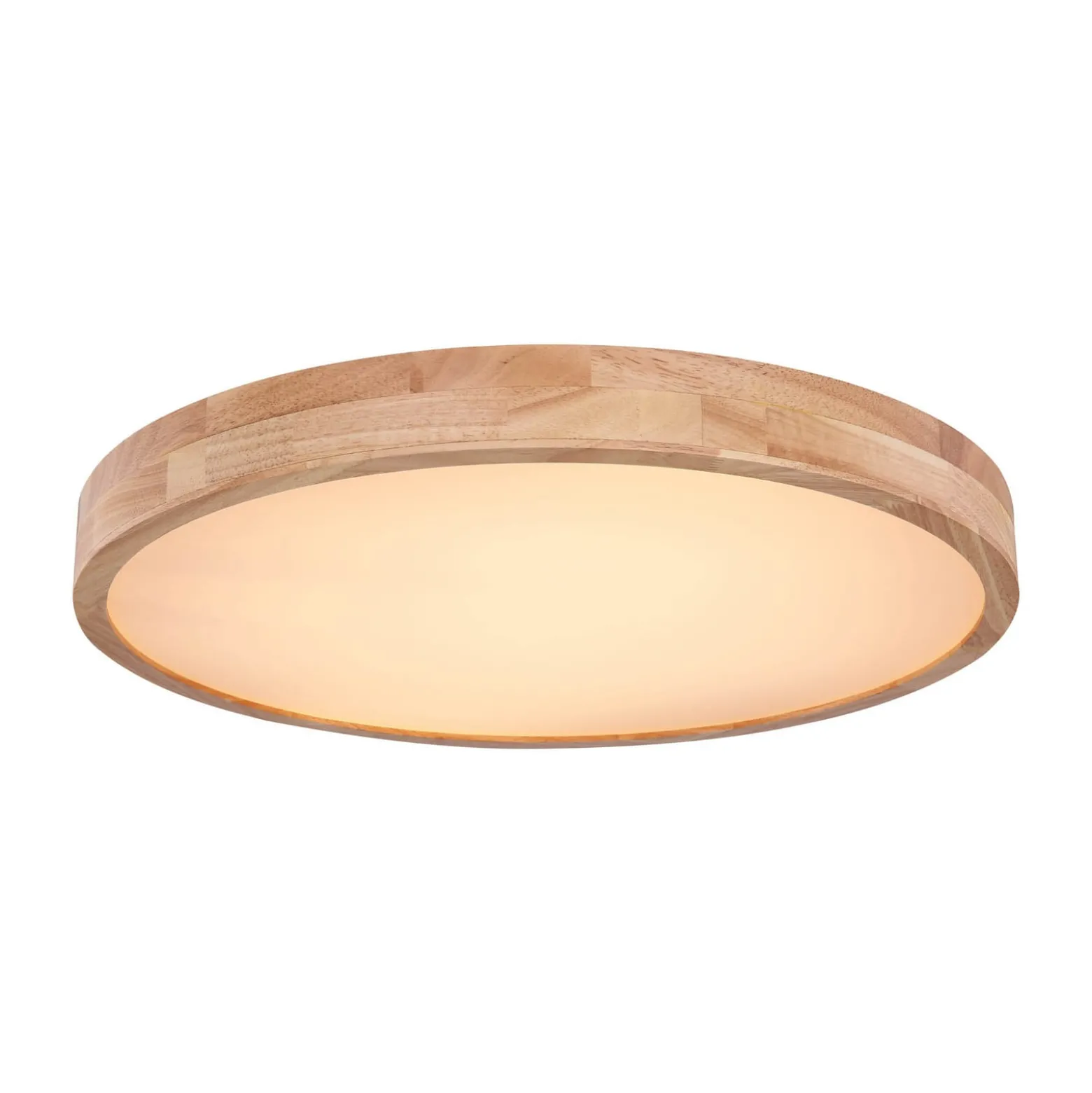 Rainer LED-kattovalaisin, Ø 60 cm, puuefekti, metalli, CCT