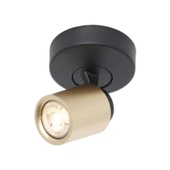 Razza kattovalaisin, musta/kulta, Ø 13 cm, metallia