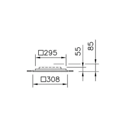 Regent Dime Office -kattovalo 36,6 cm 12 W 4 000 K
