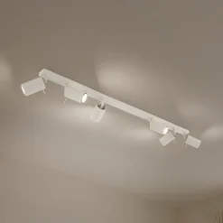 Rengaskattovalaisin, beige, pituus 117 cm, teräs, 6 valoa.