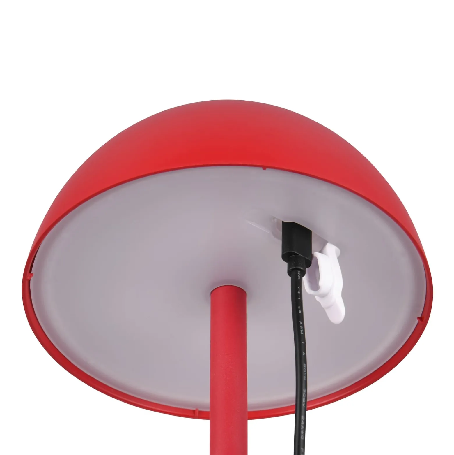 Ricardo ladattava LED-pöytävalaisin, punainen, korkeus 30 cm, muovia