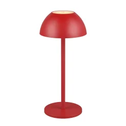 Ricardo ladattava LED-pöytävalaisin, punainen, korkeus 30 cm, muovia