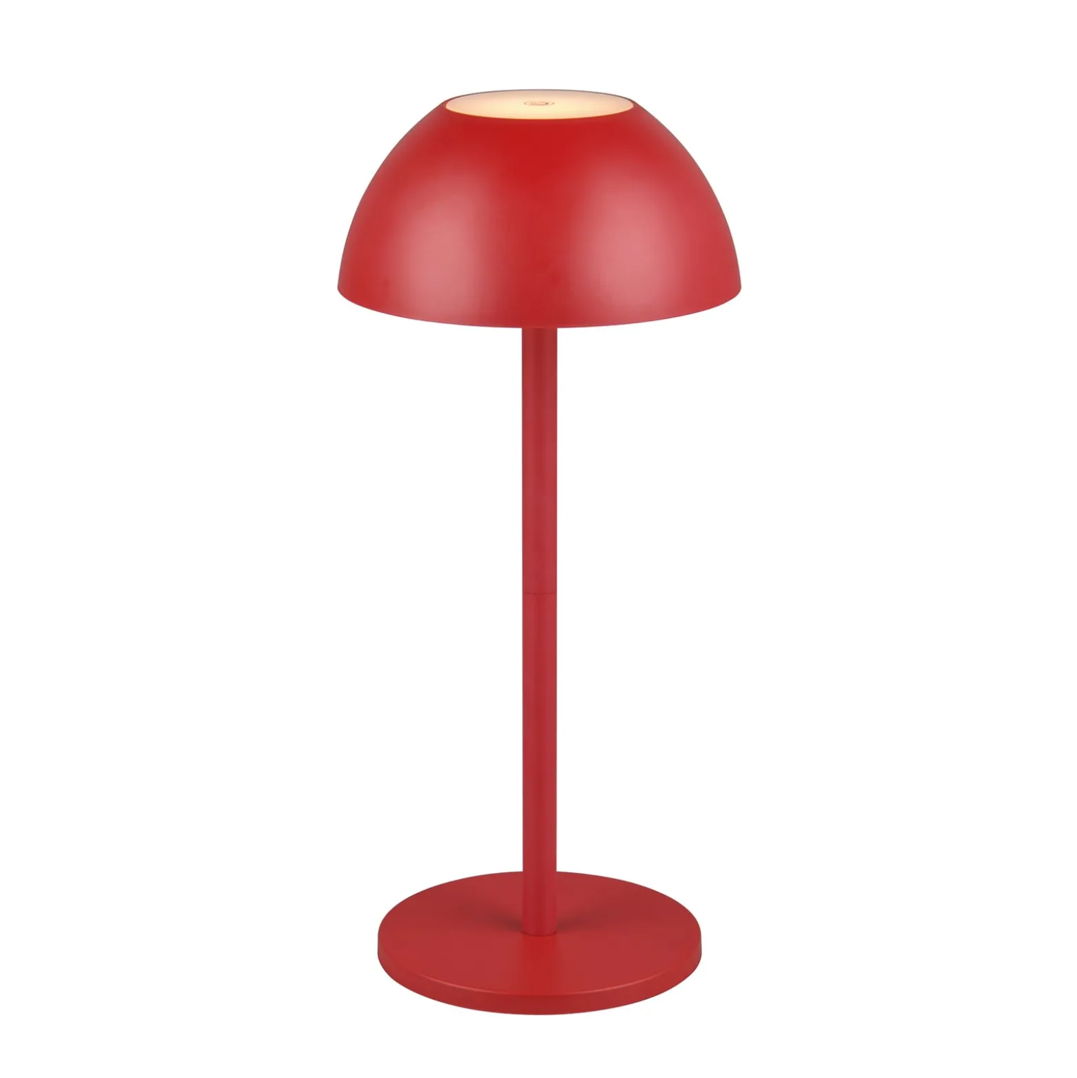 Ricardo ladattava LED-pöytävalaisin, punainen, korkeus 30 cm, muovia