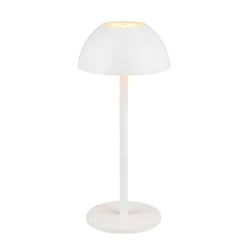 Ricardo ladattava LED-pöytävalaisin, valkoinen, korkeus 30 cm, muovia