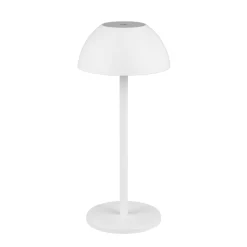Ricardo ladattava LED-pöytävalaisin, valkoinen, korkeus 30 cm, muovia