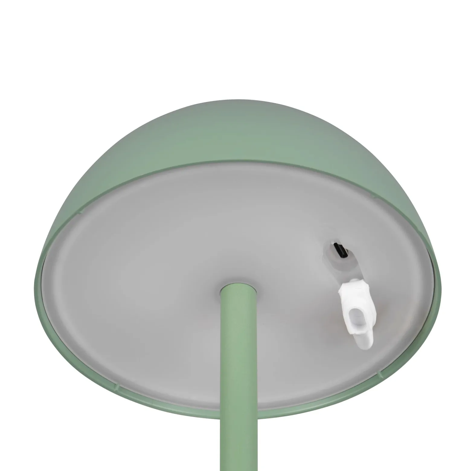 Ricardo ladattava LED-pöytävalaisin, vihreä, korkeus 30 cm, muovia