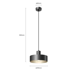 Rif riippuvalaisin metallia, musta, Ø 25 cm