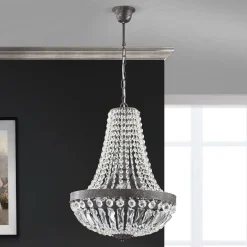 Riippuvalaisin Andara, kristalliketjut, Ø 40 cm
