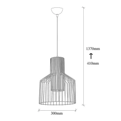 Riippuvalaisin Atos 2851 yksittäinen valo Ø30cm musta