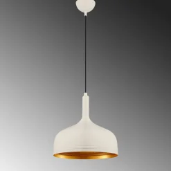 Riippuvalaisin Berceste 187-S, valkoinen/kultainen, metalli, Ø 30 cm