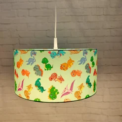 Riippuvalaisin Dinos kangasvarjostimella