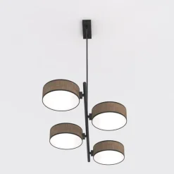 Riippuvalaisin Drumz 4, ruskea, kangas/teräs, pituus 80 cm, E14