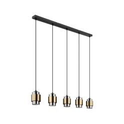 Riippuvalaisin Milley, pituus 105 cm, messinginvärinen, 5-valo.