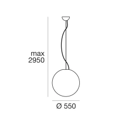 Riippuvalaisin Oh valkoinen 55 cm