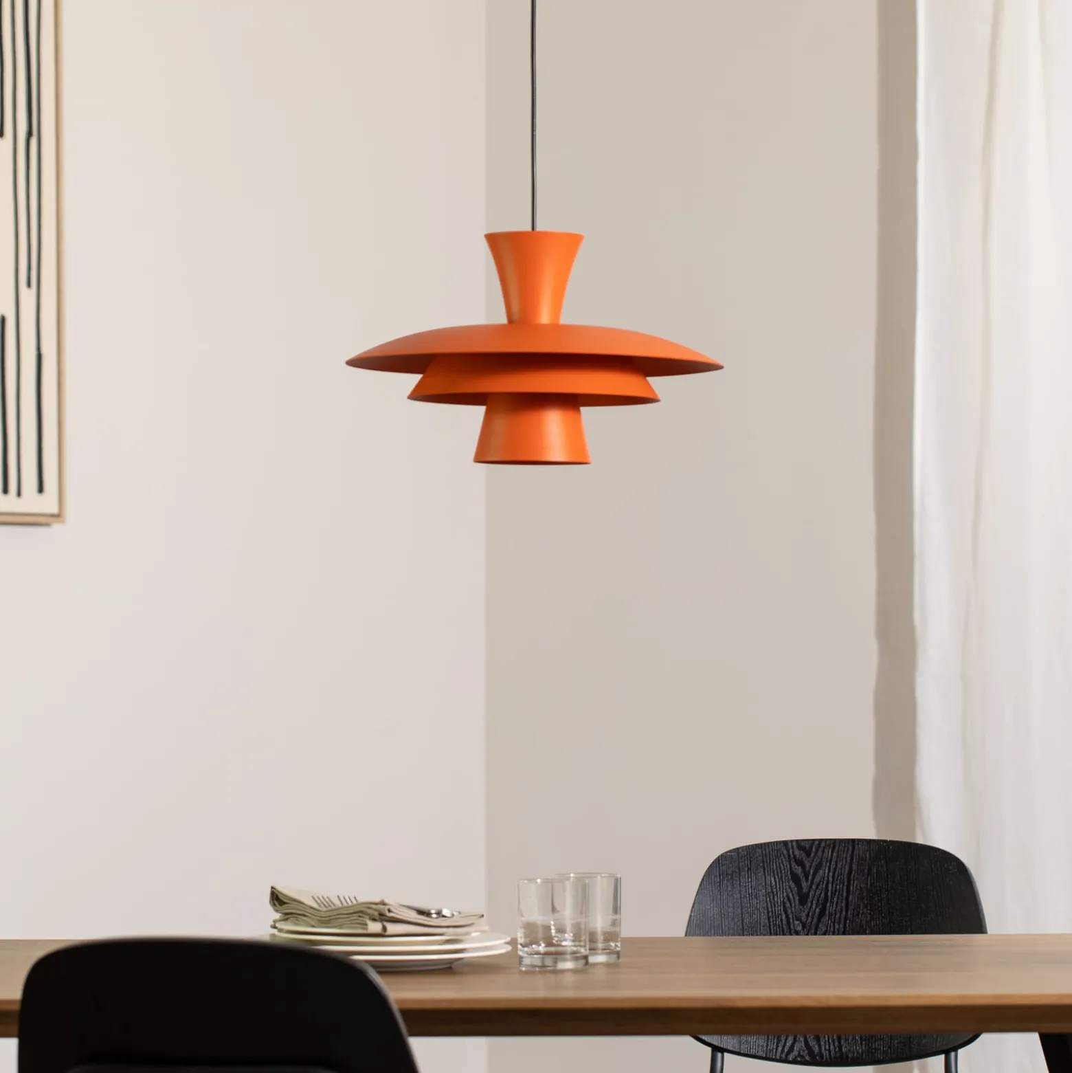Riippuvalaisin Plato, oranssi, metalli, Ø 38 cm, E27