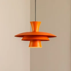 Riippuvalaisin Plato, oranssi, metalli, Ø 38 cm, E27