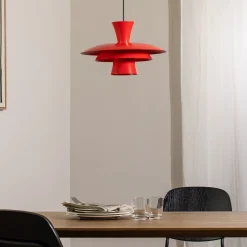 Riippuvalaisin Plato, punainen, metalli, Ø 38 cm, E27