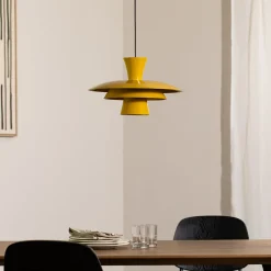 Riippuvalaisin Plato, sinapinkeltainen, metalli, Ø 38 cm, E27