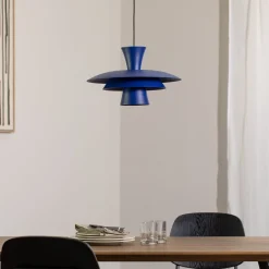 Riippuvalaisin Plato, tummansininen, metalli, Ø 38 cm, E27