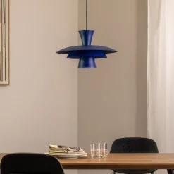 Riippuvalaisin Plato, tummansininen, metalli, Ø 38 cm, E27