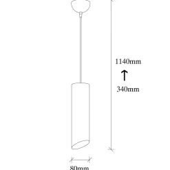 Riippuvalaisin Sivani MR-976, musta, metalli, Ø 8 cm