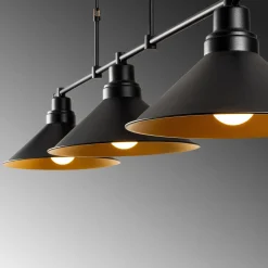 Riippuvalaisin Sivani MR-835 3-valo lineaarinen musta/kultainen