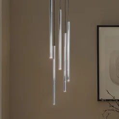 Riippuvalaisin Sopel Lux, 5-lamppuinen, pyöreä, musta/hopea, G9