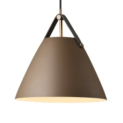 Riippuvalaisin Strap, metallivarjostin, beige, 27 cm
