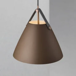 Riippuvalaisin Strap, metallivarjostin, beige, 27 cm