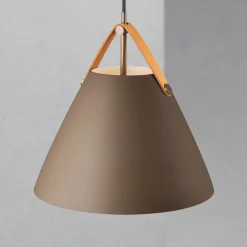 Riippuvalaisin Strap, metallivarjostin, beige, 27 cm