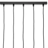 Riippuvalaisin Thin, musta, 5-lamppuinen, lineaarinen