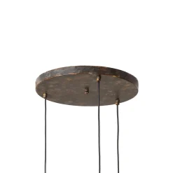 Riippuvalaisin Vatoz, 3-lamppuinen, musta, Ø 50 cm, metalli