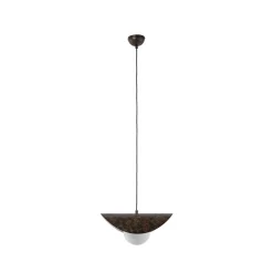 Riippuvalaisin Vatoz, 1-lamppuinen, musta, Ø 40 cm, metalli/lasi