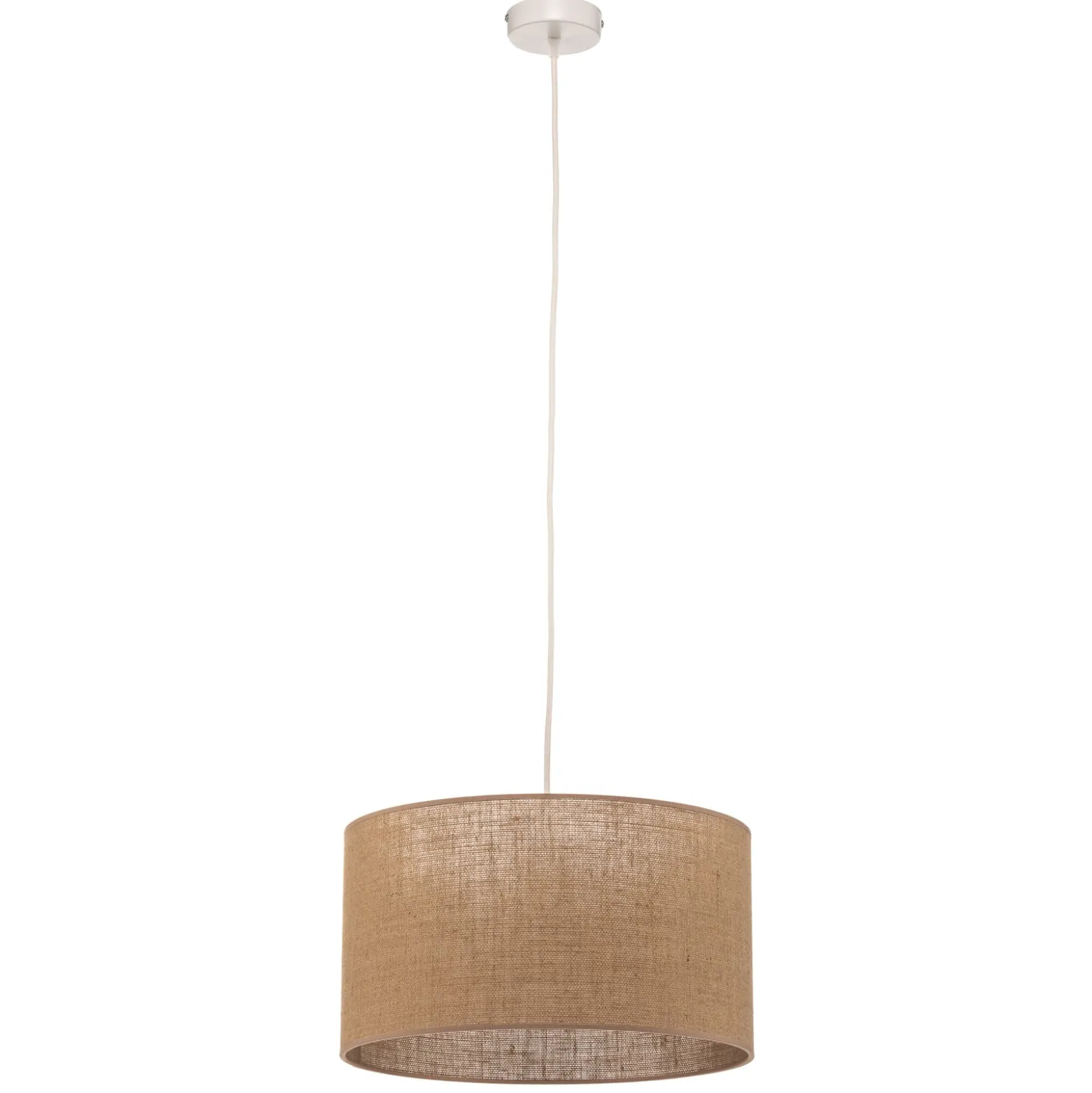 Riippuvalo Jute sylinteri luonnonruskea Ø40cm 1-lamppuinen.