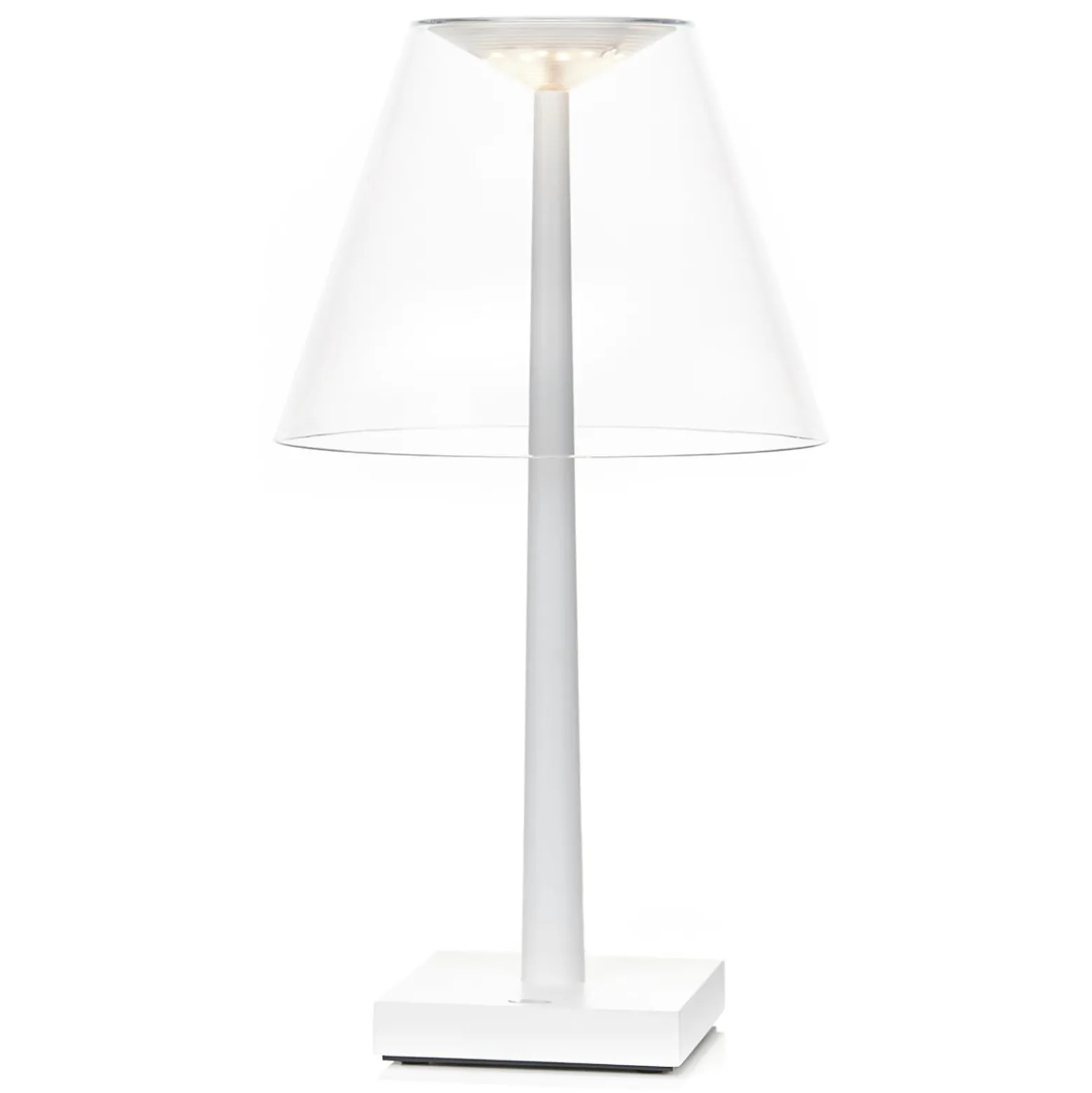 Rotaliana Dina+ LED ladattava pöytävalaisin valkoinen/valkoinen