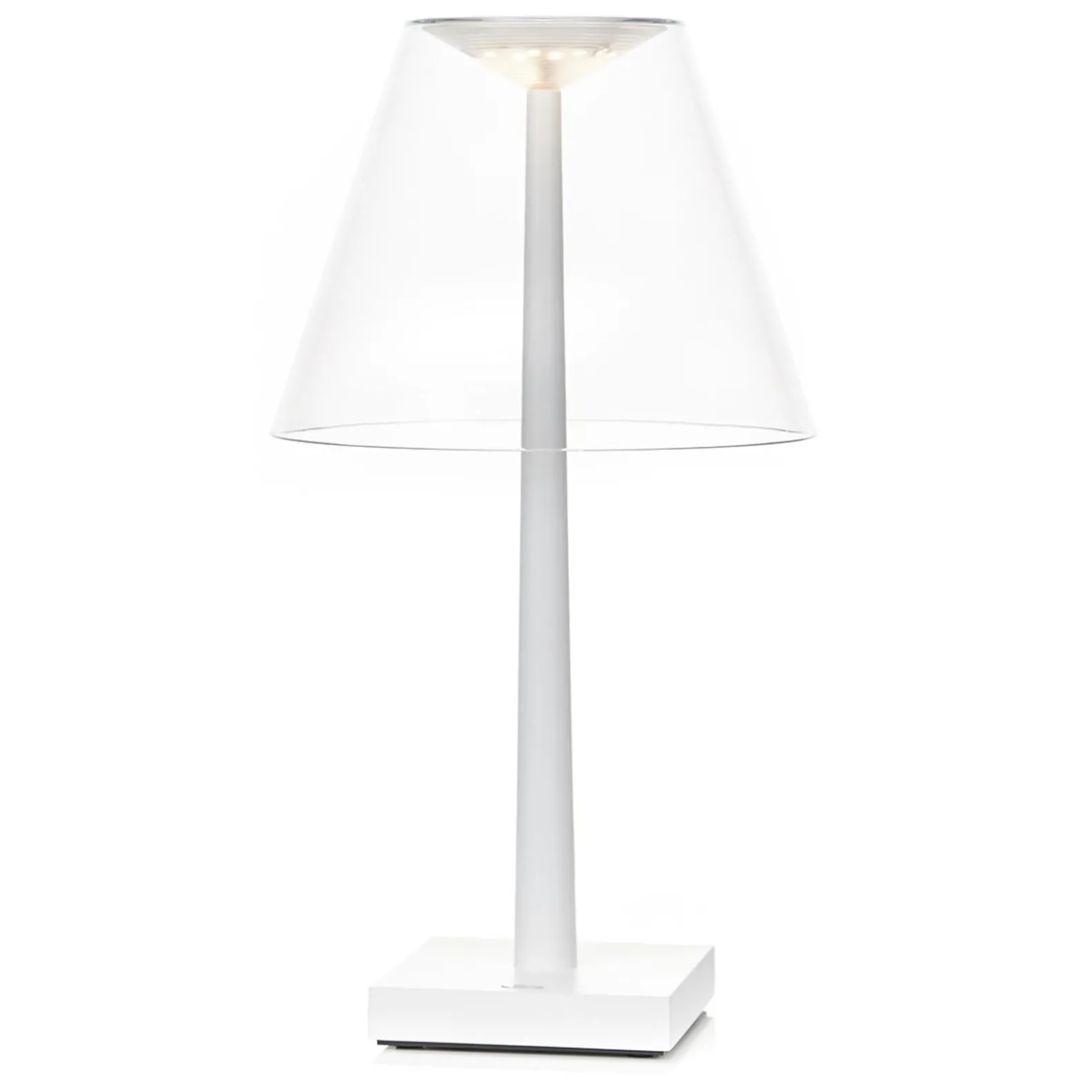 Rotaliana Dina+ LED ladattava pöytävalaisin valkoinen/valkoinen