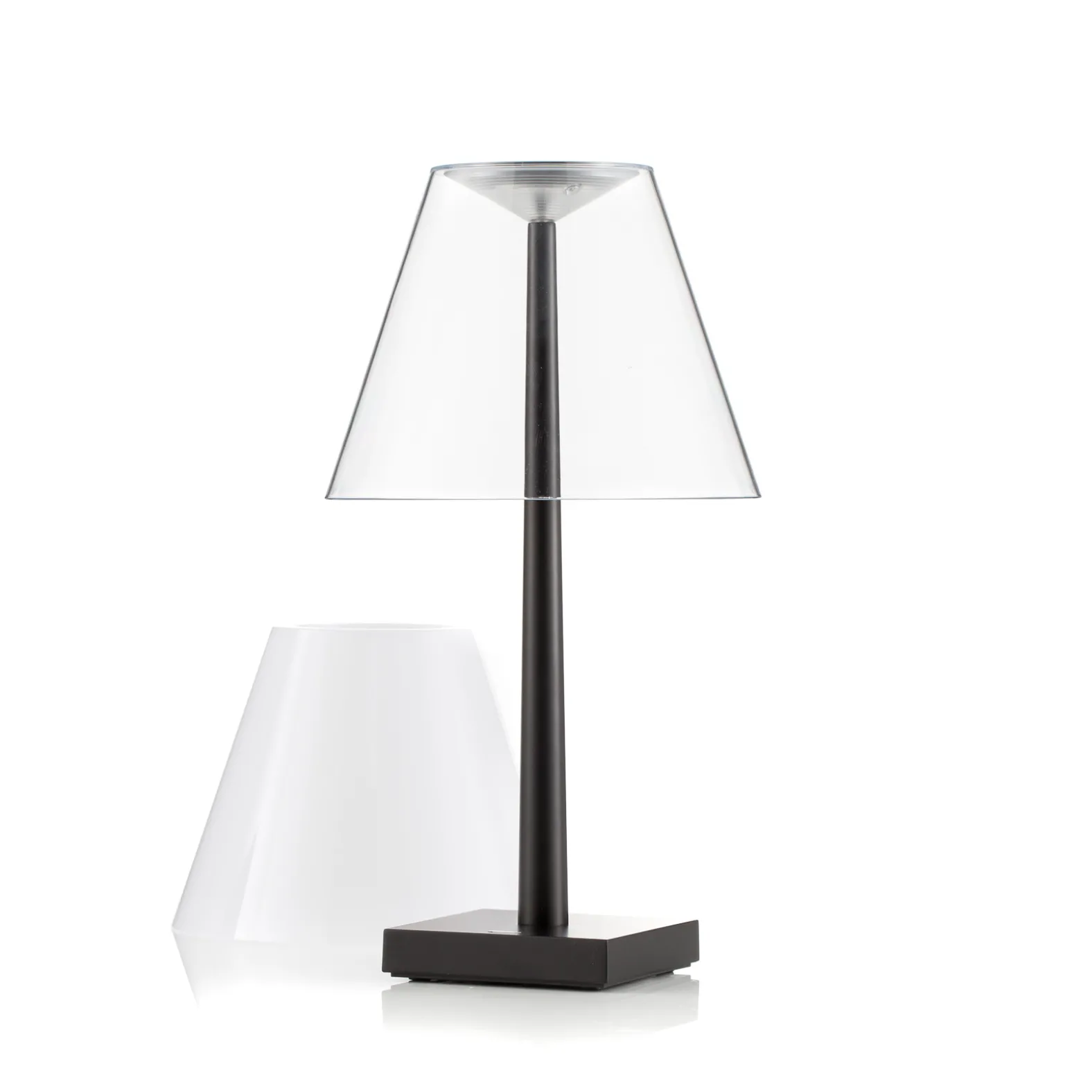 Rotaliana Dina+ T1 LED-akkukäyttöinen pöytävalaisin, musta
