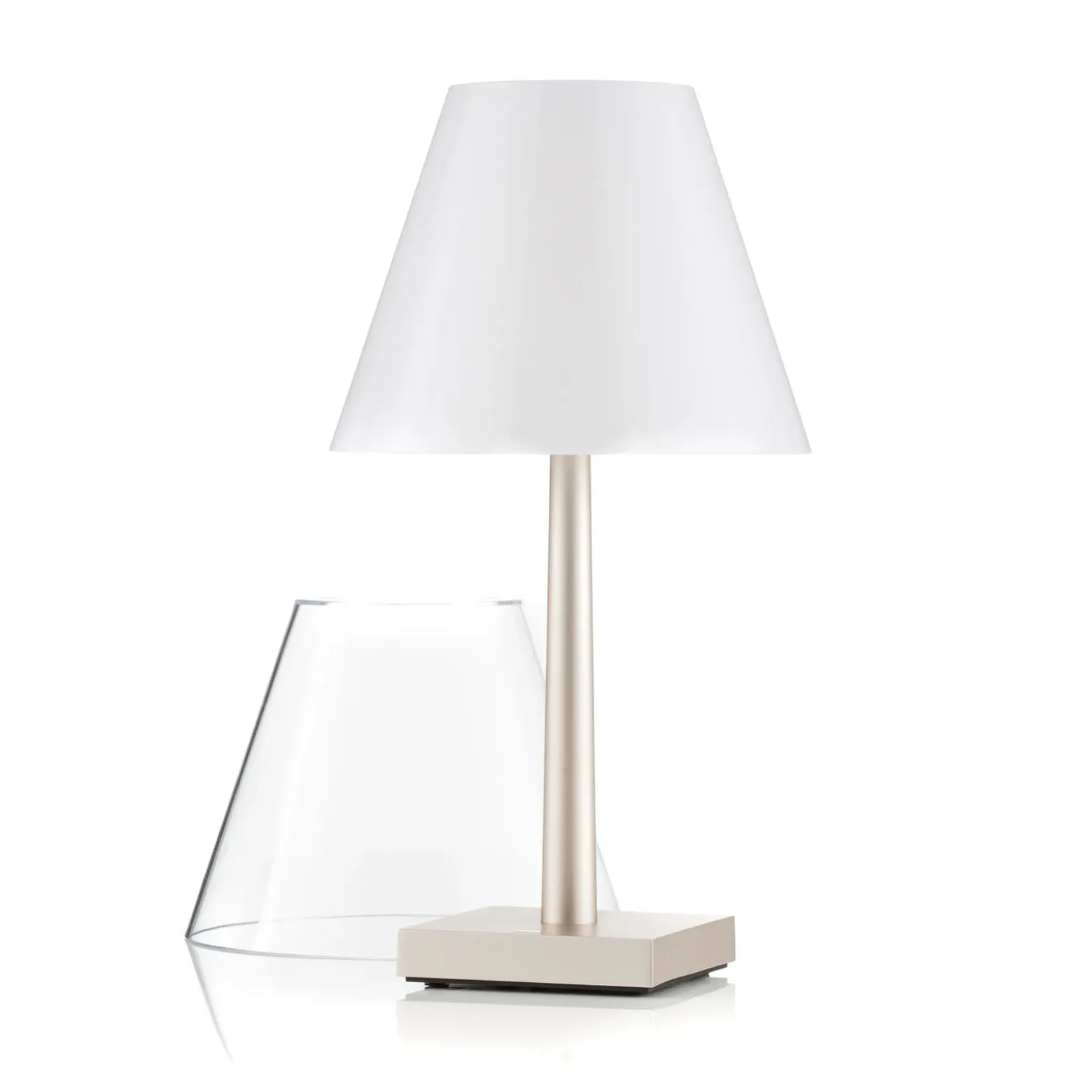Rotaliana Dina+ T1 LED-akkupöytävalaisin, pronssi