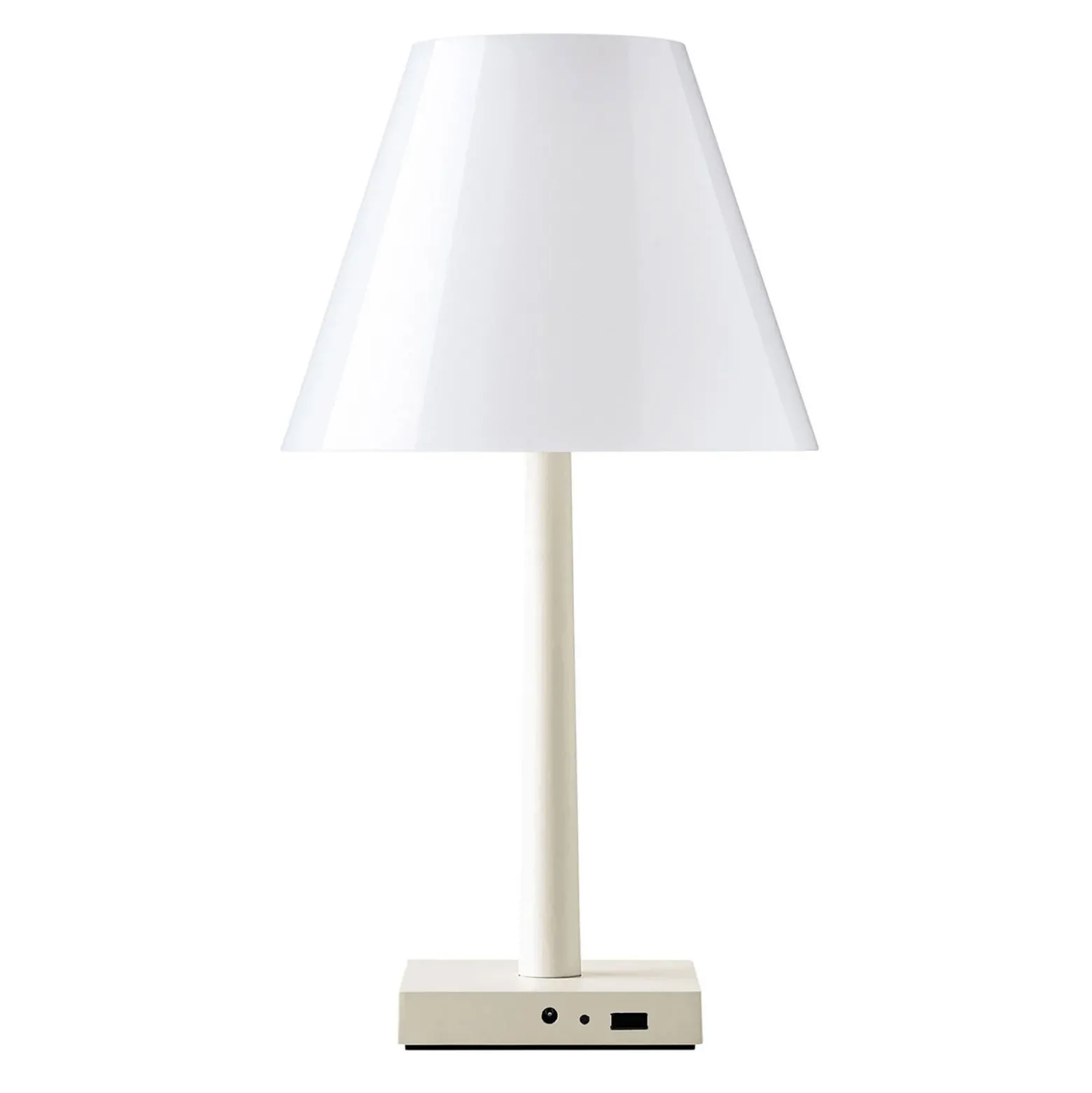 Rotaliana Dina+ T1 LED ladattava pöytävalaisin kermainen