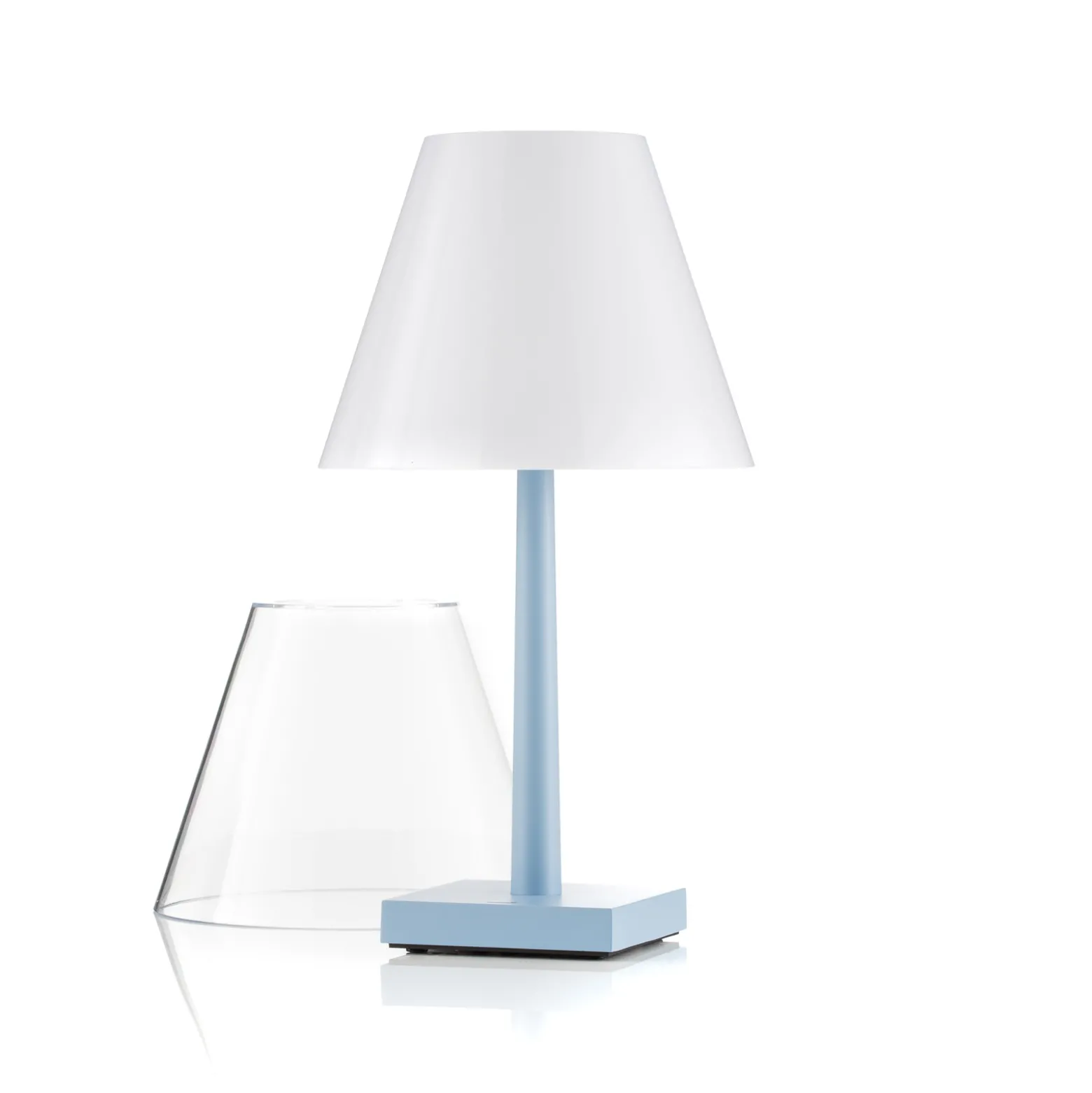 Rotaliana Dina+ T1 LED-ladattava pöytävalaisin, sininen
