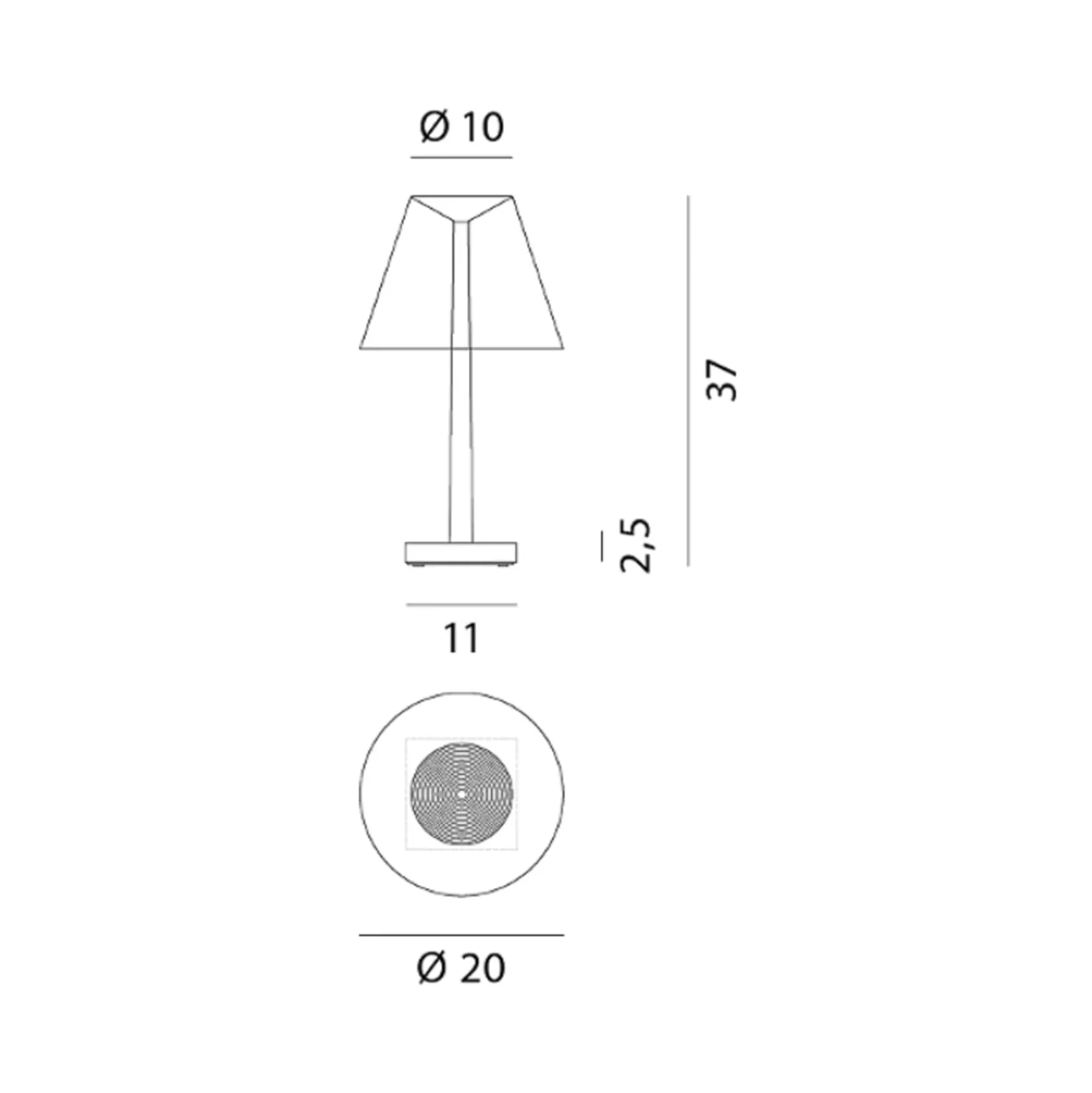 Rotaliana Dina T1 LED-pöytälamppu valkoinen