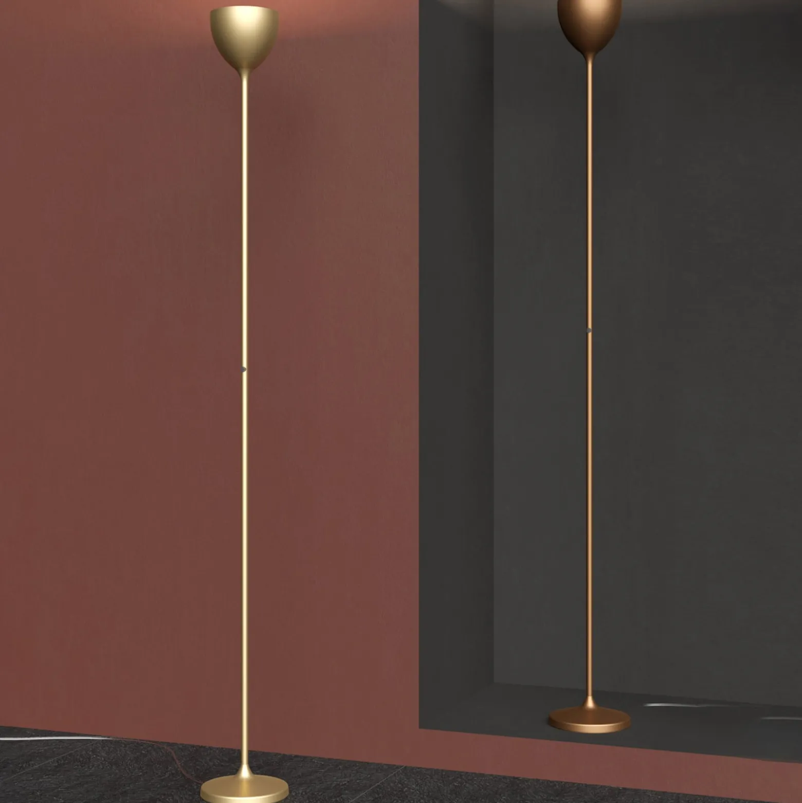 Rotaliana Drink LED-lattiavalaisin, ylellinen kulta