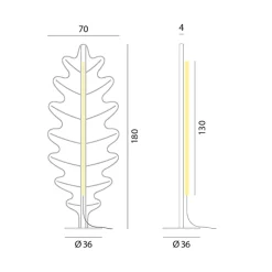Rotaliana Eden Oak LED-lattiavalaisin, vihreä