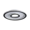 Roundel-LED-kattovalaisin, valkoinen/musta, halkaisija 35 cm, rauta/akryyli