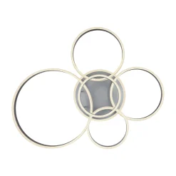 Rubio LED-kattovalaisin, pituus 114 cm, harmaa, CCT, 5 valoa