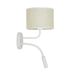 Rullaseinävalaisin, juutti, valkoinen/beige, lukuvalot, lukuvalo
