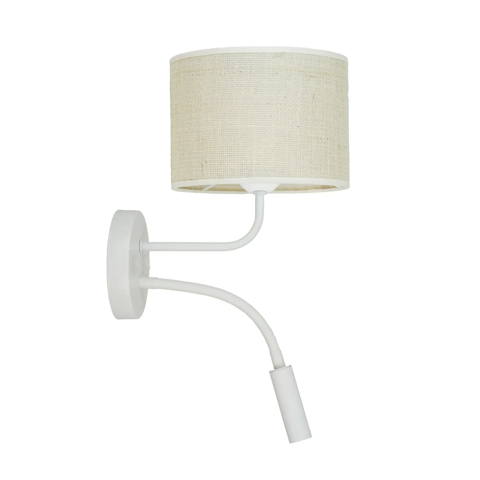 Rullaseinävalaisin, juutti, valkoinen/beige, lukuvalot, lukuvalo