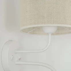 Rullaseinävalaisin, juutti, valkoinen/beige, lukuvalot, lukuvalo