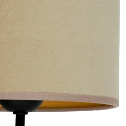 Rullaseinävalaisin, sametti, musta/beige, lukuvalo, lukuvalo