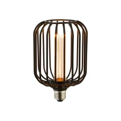 Rumpu LED-lamppu, musta, E27, 3,5 W, 1800 K, himmennettävä